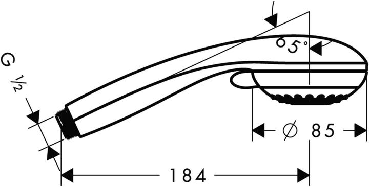 Produktbild hansgrohe Duschkopf Crometta 85 mit 2 Strahlarten (2 Strahlarten)