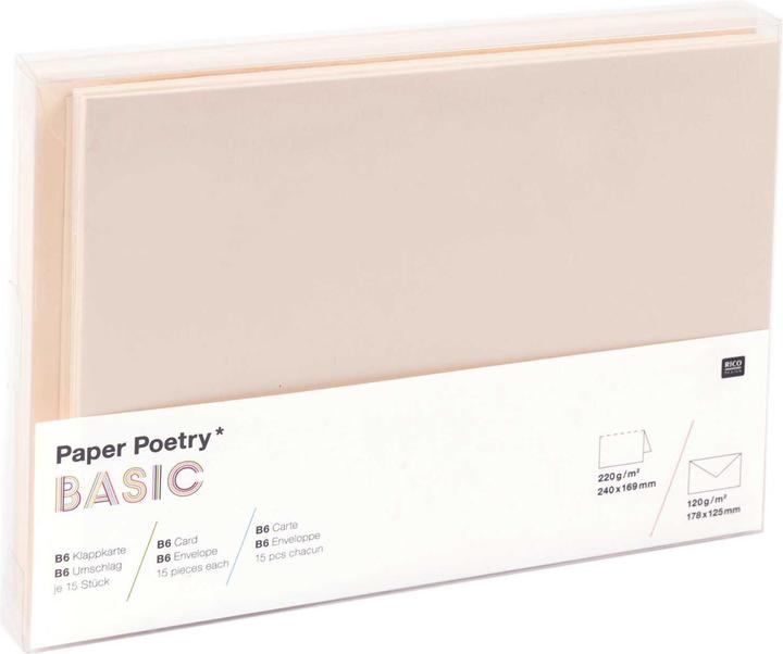 Produktbild Rico Design Paper Poetry Kartenset Basic B6/B6 (30 Stk.)