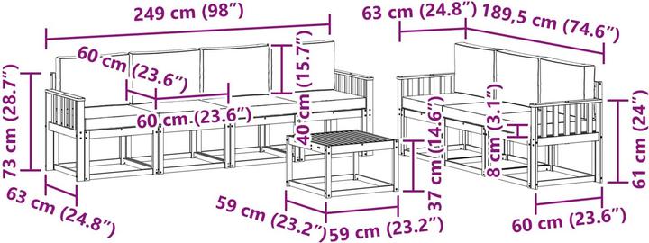 Produktbild vidaXL Outdoor-Sofa