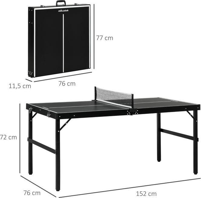 Image du produit Swisshandel24 Mini Tischtennisplatte klappbar Tennistisch mit Tischtennisnetz Griff