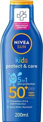 Produktbild NIVEA Sun Kids Protect and Care SPF 50 Sun Lotion 200ml (Sonnenlotion, SPF 50+, 200 ml)
