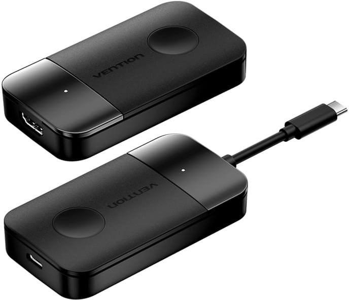 Actual product image Vention Wireless Transmitter and Receiver USB-C to HDMI 0.15 (Black)