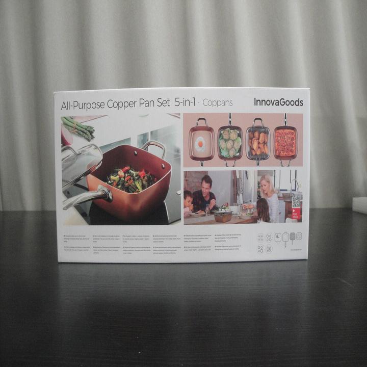 Immagine prodotto InnovaGoods Brasiera con accessori - rame (24 cm, Pirofila + casseruola, Ceramica, Alluminio)