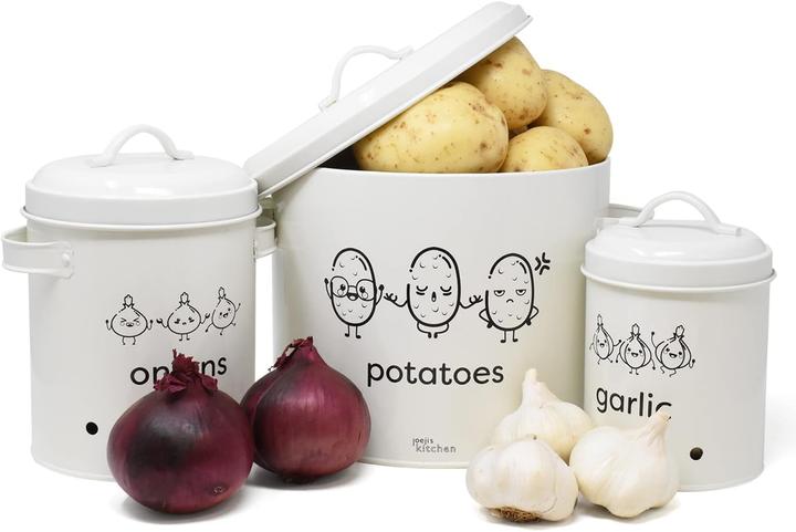 Kitchen 3er-Set Kartoffel-Zwiebel-Knoblauch Aufbewahrung