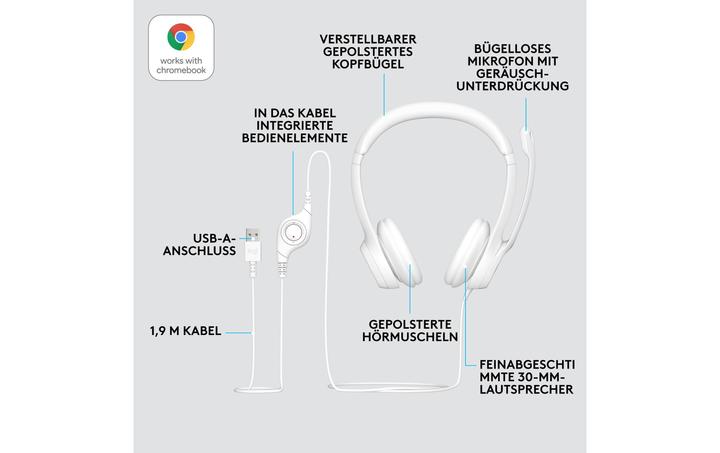 Productafbeelding Logitech H390 USB Computerheadset (Bedraad, USB-A)