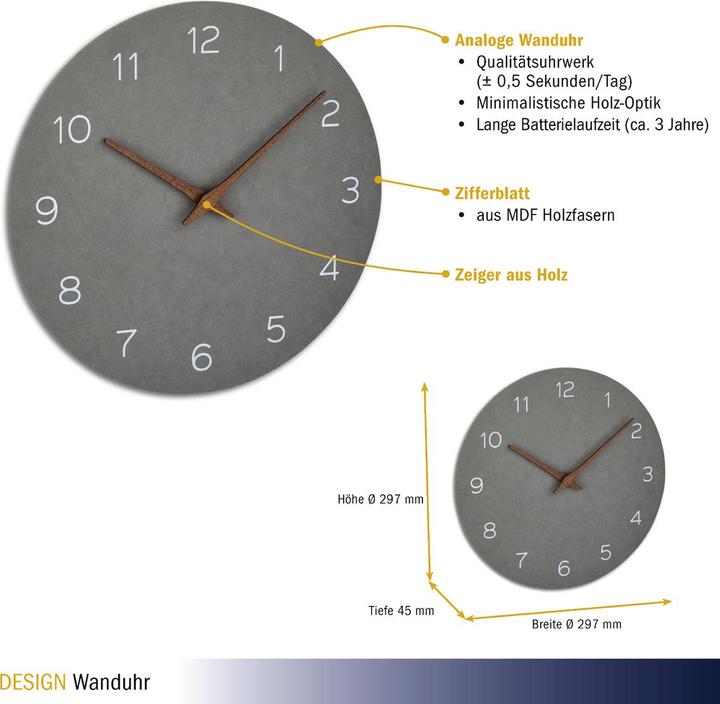 Produktbild TFA Wanduhr (29.70 cm)