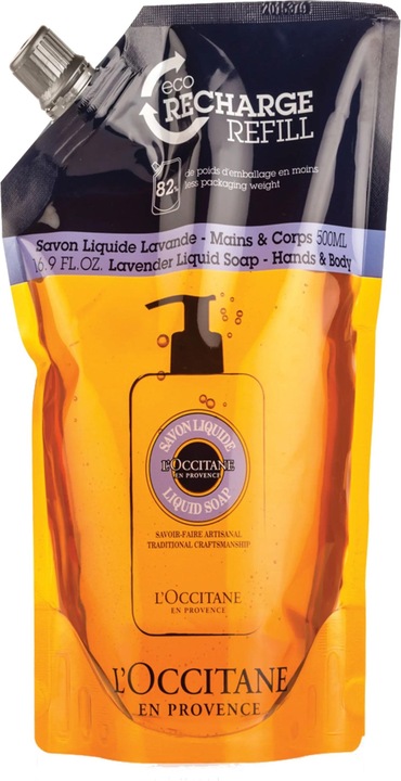 Produktbild L'Occitane Öko-Nachfüllpackung Shea Flüssigseife Lavendel (500 ml)