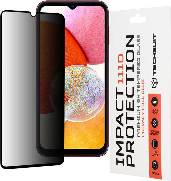 Produktbild Techsuit - 111D Privacy Full Glue - Samsung Galaxy A14 4G / A14 5G - Black (Samsung Galaxy A14, Samsung Galaxy A14 5G)