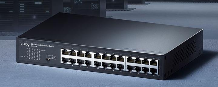 Actual product image Cudy GS1024 network switch Gigabit Ethernet (10/100/1000) Black (24 ports)