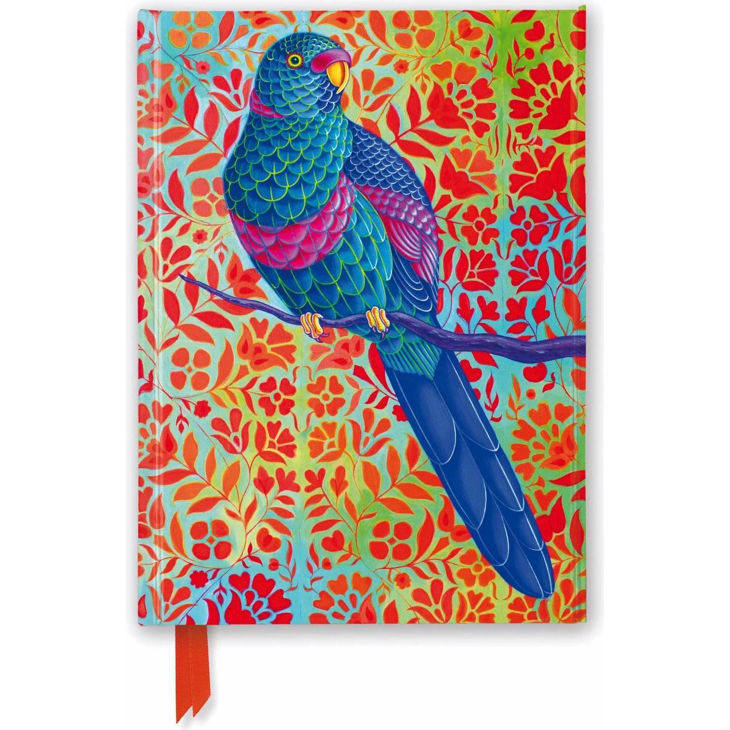 Browntrout Verlag, Heft + Block, Jane Tattersfield: Blue Parrot (Foiled Journal) (A5, Liniert, Harter Einband)
