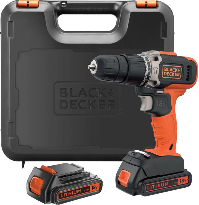 Produktbild Black & Decker Black+Decker BCD003C2KQW Schlagbohrmaschine 18V inkl. Koffer (Schlagbohrmaschine)