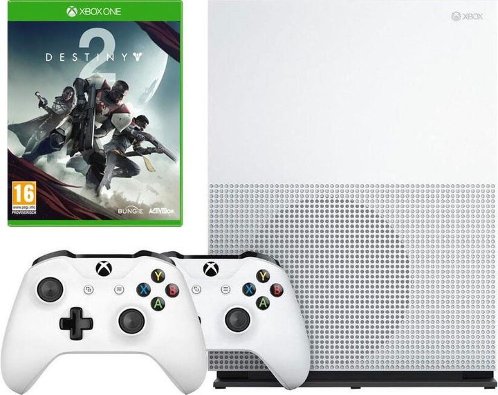 Microsoft Xbox One S 1TB + Destiny 2 + 2x Controller