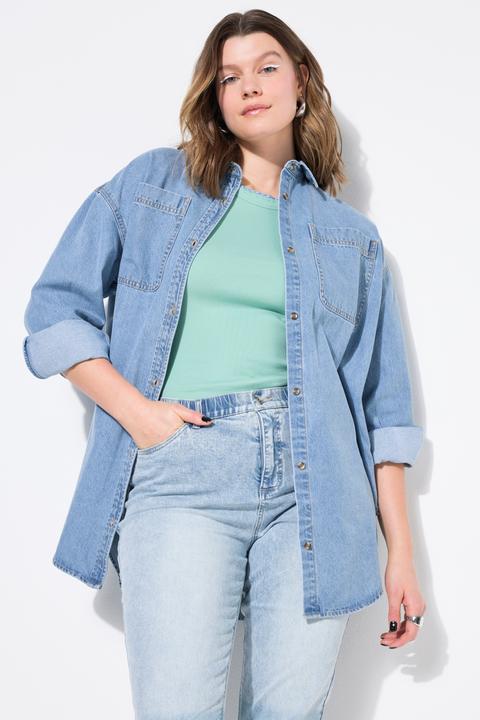 Immagine prodotto Studio Untold Camicia di jeans dal taglio oversize con collo da camicia (54)