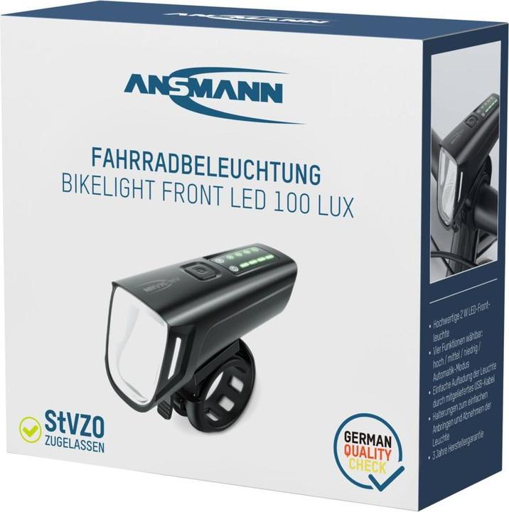 Image du produit Ansmann Bikelight LED avant 100lx 1300mAh (180 lm)