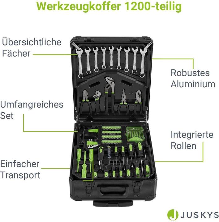 Actual product image Juskys Toolbox (1200 pieces)