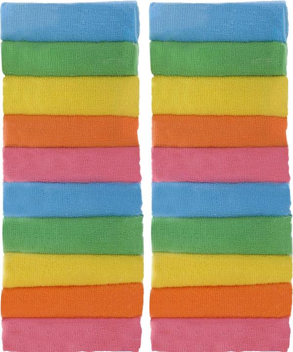 Actual product image Ultra Clean Microfibre cloths in 5 different colours, 20 pieces 30 x 30 cm (20 pcs.)