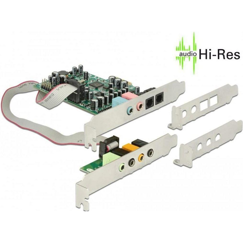 Delock PCI Express Soundkarte 7.1 (PCI Express 1.1), Soundkarte, Grün