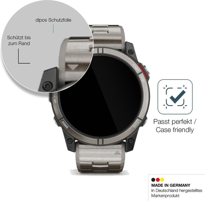 Actual product image Dipos Anti-Shock Screen Protector Clear (Garmin Quatix 7X)