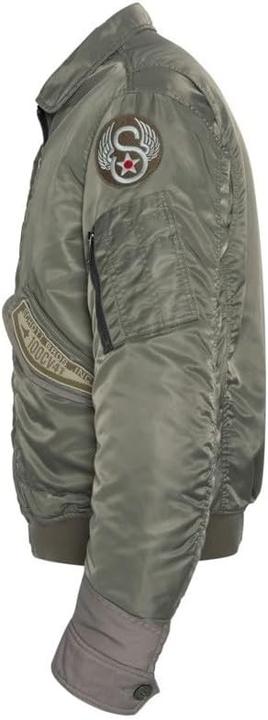 Immagine prodotto Schott Nyc Giacca con patch militari, polsini a bottone, colletto e cintura in costola (XL)