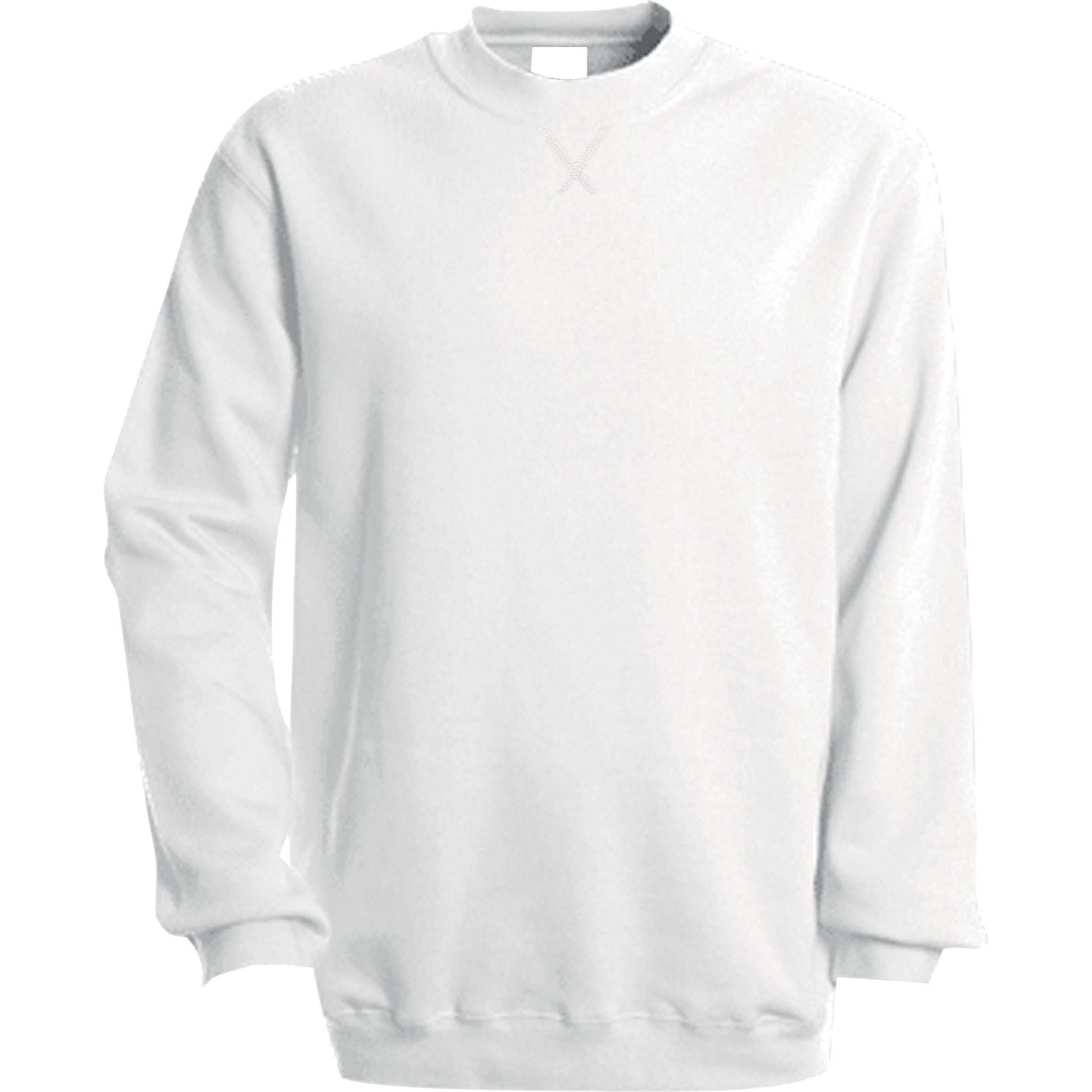 Kariban, Herren, Pullover, Rundhalsausschnitt blanc, Weiss, (4XL)