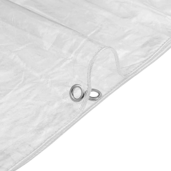 Actual product image VidaXL Transparent tarpaulin with eyelets 4x8 m PVC transparent tarpaulin (400 x 800 cm)