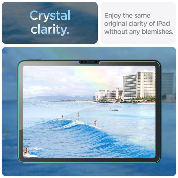 Actual product image Spigen GLAS.tR EZ Fit iPad Air 11 2024 Glass Screen Protector (1 pcs., Apple iPad Air 11 2024)