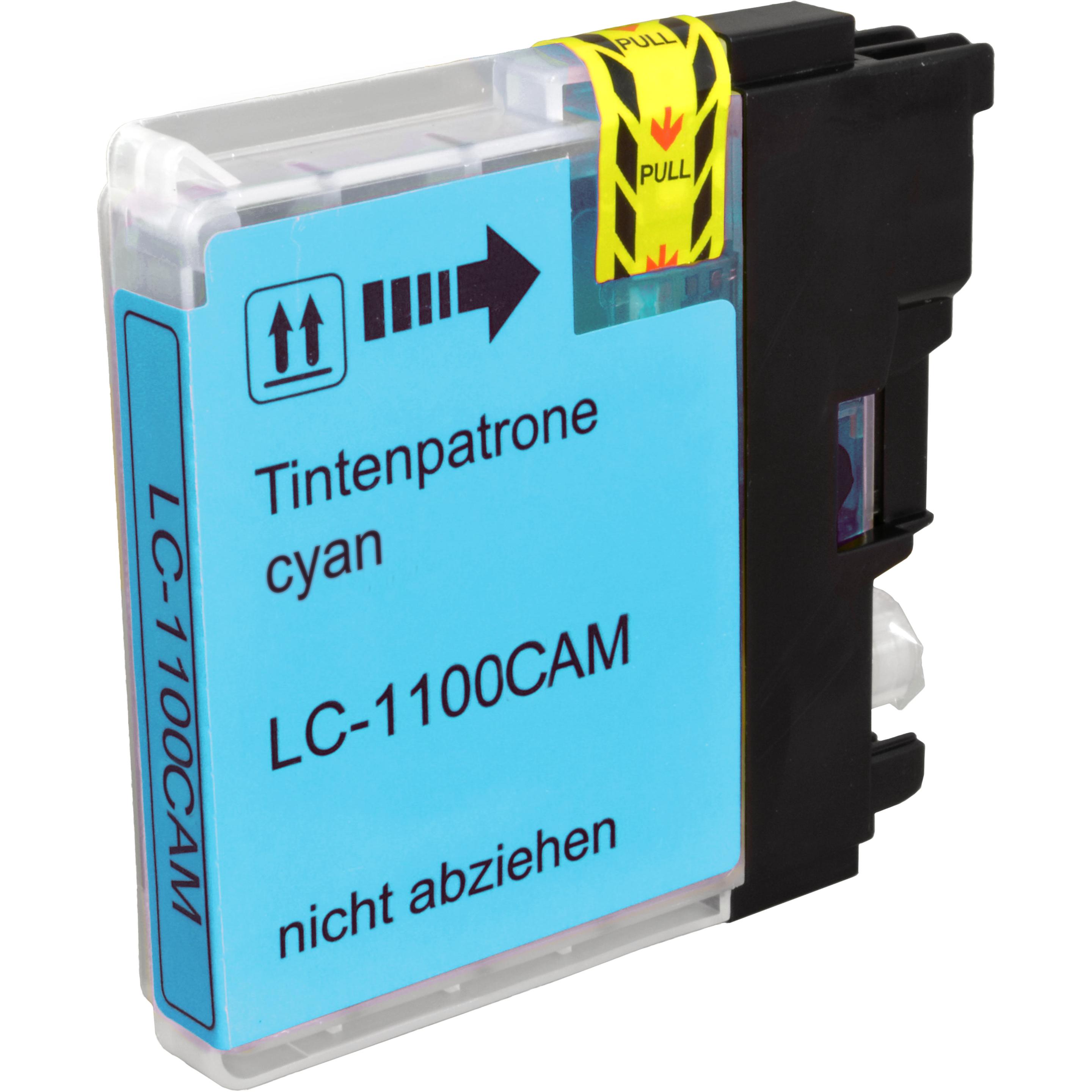 Ampertec, Druckerpatrone, Tinte kompatibel mit Brother LC-1100C LC-980C Universal cyan (C)
