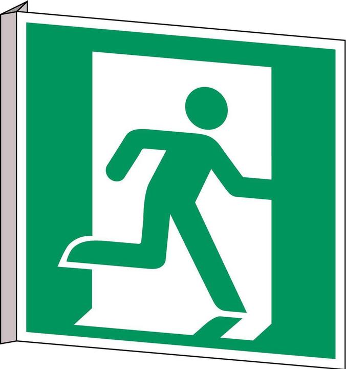 Actual product image Brady ISO safety sign - Emergency exit right