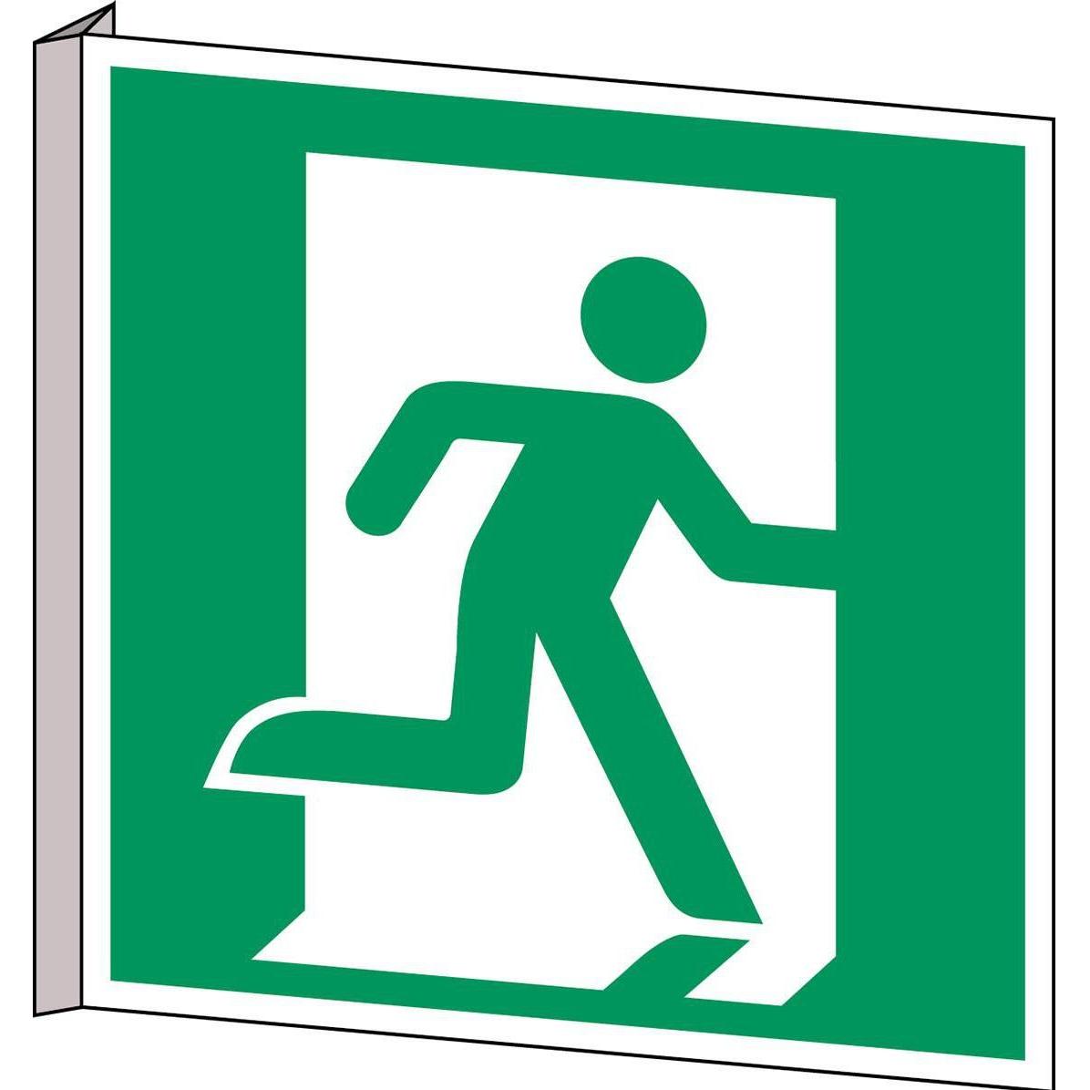 Brady, Sicherheitskennzeichnung, ISO-Sicherheitsschild - Notausgang rechts