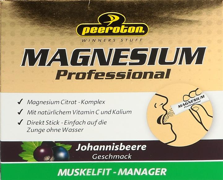 Actual product image Peeroton Magnesium Professional Stick Blackcurrant (12 Piece, Powder, 500 g)