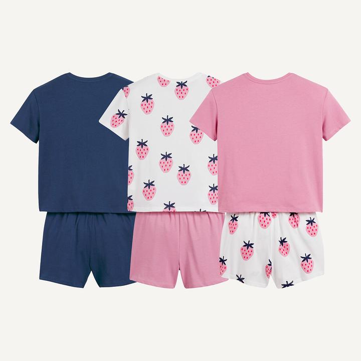 Actual product image La Redoute Collections 3er-Pack Kurzpyjamas (140)