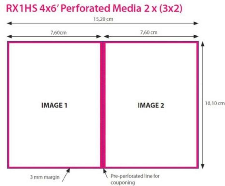 Image du produit DNP Papier DSRX1HS-4X6P 2 rouleaux de 700 feuilles 10x15 perforées pour DS-RX1HS (10 x 15 cm, 700 x)