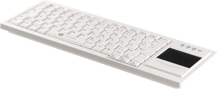 Productafbeelding Gett Cleantype Xtra Touch WL draadloos toetsenbord met touchpad Kleur wit Indeling DE (DE, Draadloze)