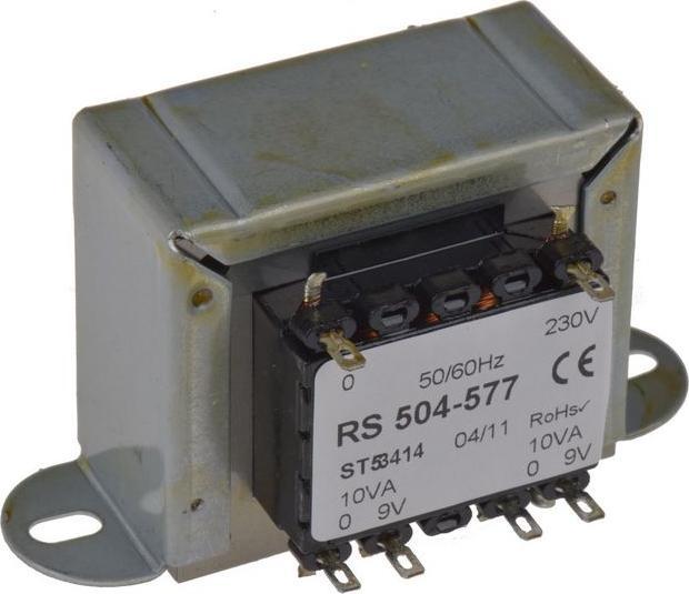 RS PRO Transformator 20VA 2x9V Chassismontage