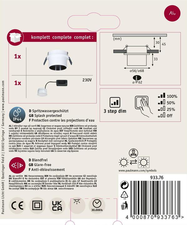 Actual product image Paulmann Recessed luminaire Gil Set (470 lm)