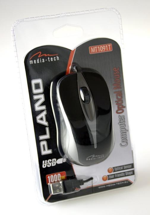 Produktbild Media-Tech MT1091T Maus USB Typ-A Optisch 800 DPI (Kabelgebunden)