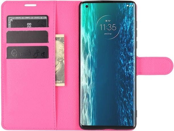 Actual product image MU Classic Litchi Leather Bookcover Series (Motorola Edge)