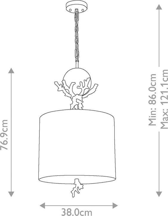 Produktbild Elstead Lighting Trellis Hängeleuchte E27 Kitt Patina und Blattsilber (E27)
