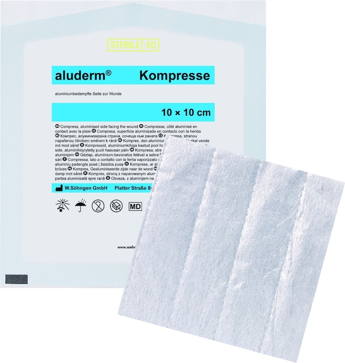 Actual product image Aluderm Compress 10 x 10 cm sterile, 1 pc. compresses