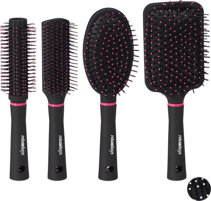 Immagine prodotto Relaxdays Spazzole per Capelli, Set da 4