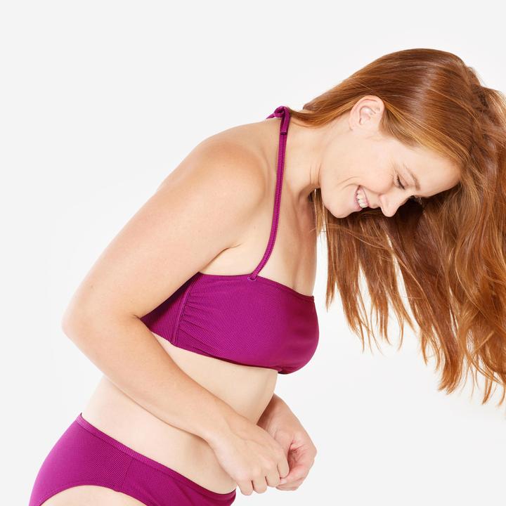 Produktbild Olaian Bikini-Oberteil Bandeau Damen strukturiert Laura violett (80 D)