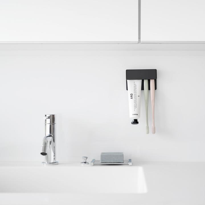 Immagine prodotto Yamazaki Ampio gancio adesivo porta spazzolino e dentifricio TOWER