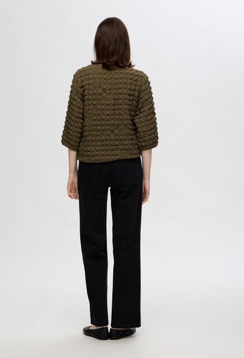 Actual product image Selected Textured top with 3/4-length sleeves (XS)