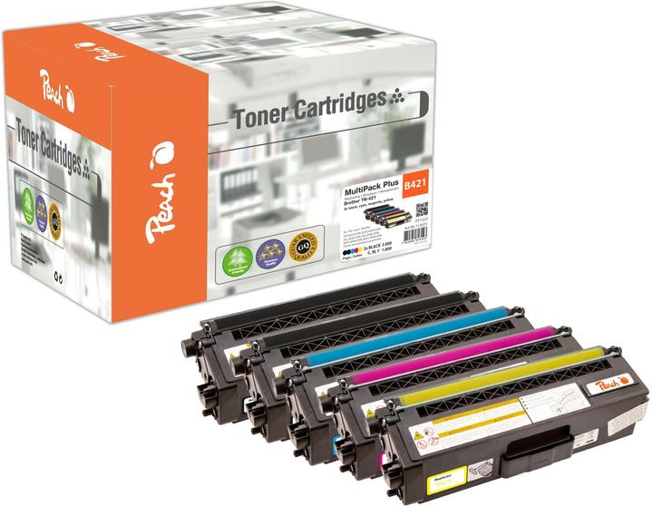 Image du produit Peach Tonerset Brother TN-421 MultiPack Plus 2x BK, 1x C/M/Y (C, CF, M, Y)