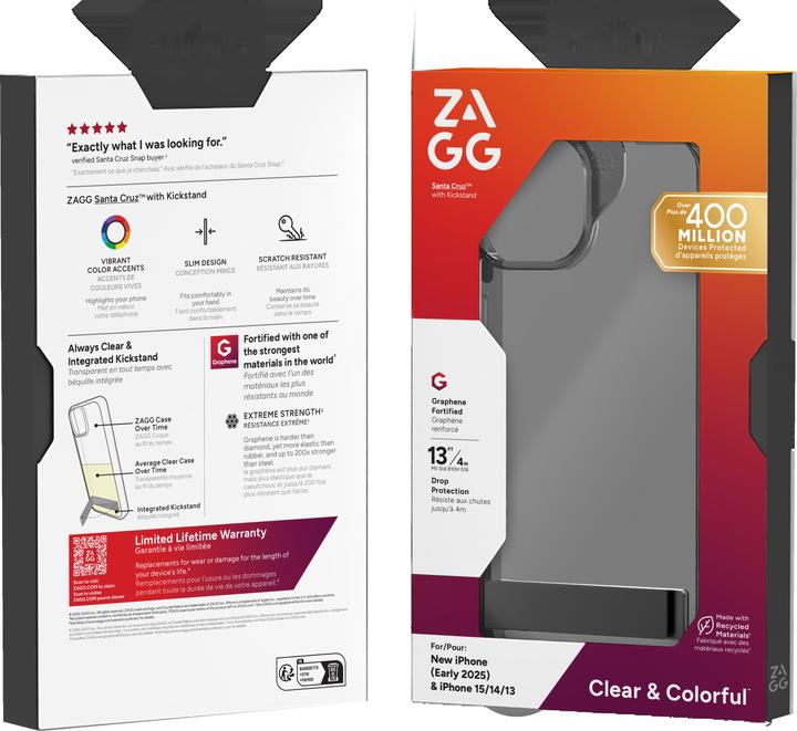 Produktbild Zagg Santa Cruz Kickstand (Apple iPhone 13, Apple iPhone 14, Apple iPhone 15, Apple iPhone 16e)