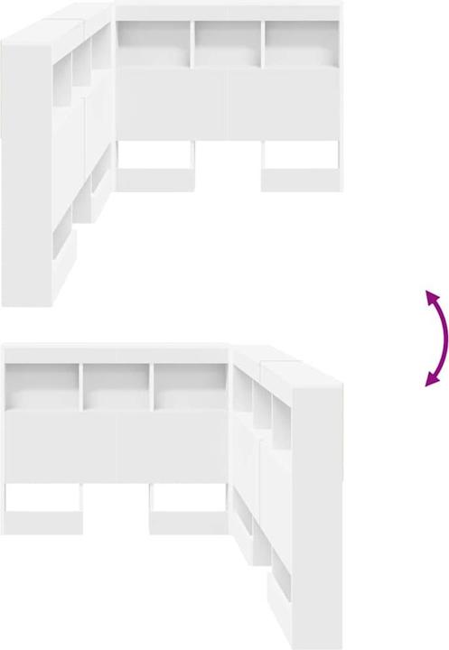 Actual product image vidaXL Headboard with bookshelf