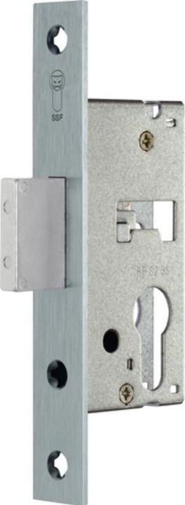 Actual product image SSF Tubular frame mortice lock PZ 24/30 mm DIN left / right stainless steel edged Forend length 160 mm (Mortise lock)