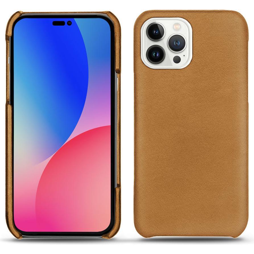 Noreve Lederschutzhülle (Apple iPhone 14 Pro Max), Smartphone Hülle, Braun