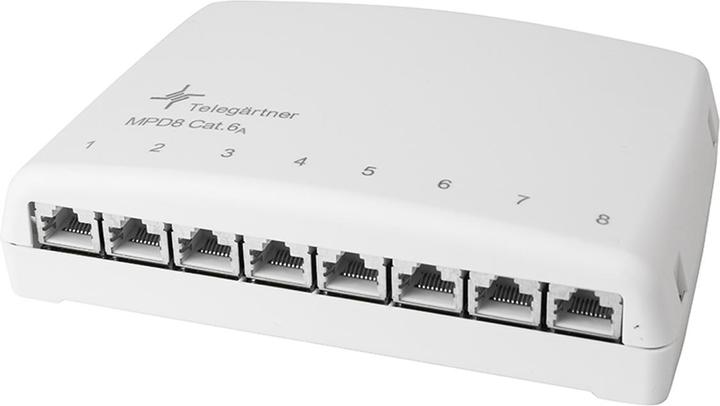 Produktbild Telegärtner Mini-Verteiler Cat6 MPD8-HS apws TH35 J02021A0030 - Patch-Panel