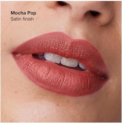 Actual product image Clinique Pop Longwear Lipstick Mocha Pop - Satin 3.9g (Mocha Pop)